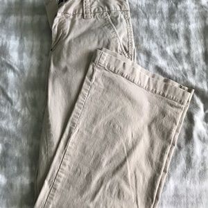 Khaki straight leg pants